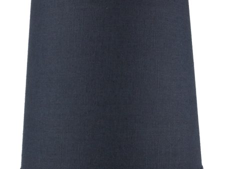 12 W x 12 H SLIP UNO FITTER Textured Slate Blue Drum Linen Shade Discount