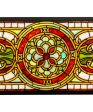 11 H x 35 W Evelyn in Lapis Stained Glass Window on Sale