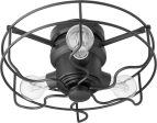 14 W Windmill 3-light LED Ceiling Fan Light Kit Noir Fashion