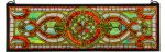 11 H x 35 W Evelyn in Topaz Transom Stained Glass Window Sale