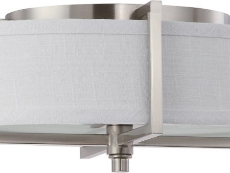 11 W Portia 2-Light Close-to-Ceiling Brushed Nickel on Sale