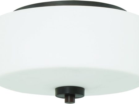 12 W Clarendon 2-Light Flush Mount Light Aged Bronze Brushed Sale