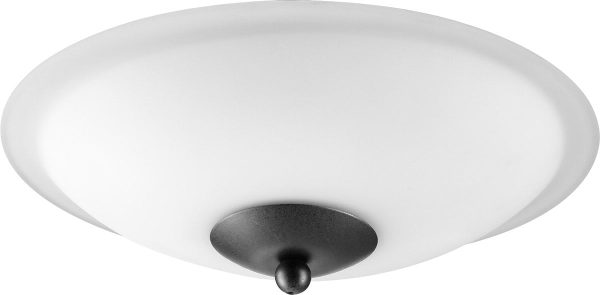 12 W 2-light LED Ceiling Fan Light Kit Noir w  Satin Opal For Sale