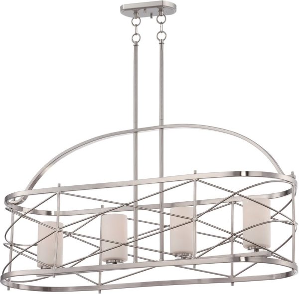 12 W Ginger 4-Light Pendant Brushed Nickel Supply