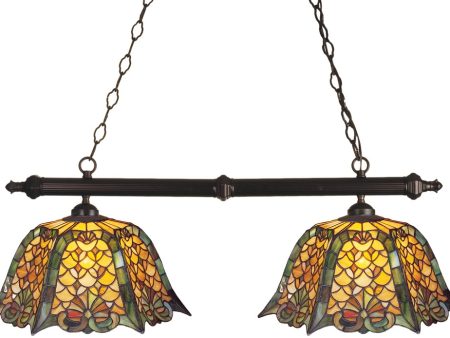 39 W Duffner & Kimberly Shell & Diamond 2 Light Island Pendant Sale