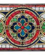 11 H x 35 W Evelyn in Lapis Stained Glass Window on Sale