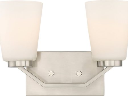 14 W Nome 2-Light Vanity & Wall Brushed Nickel Online