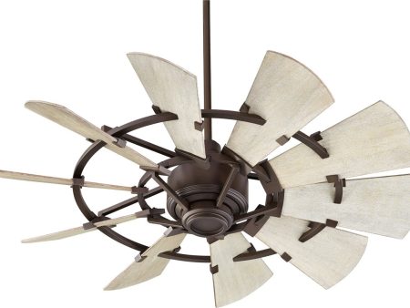 44 W Windmill Ceiling Fan Oiled Bronze Online Sale