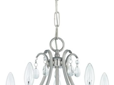 15 W 5-Light Mini Chandelier Brushed Nickel Sale