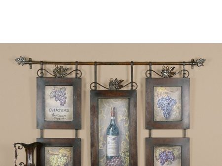 39 H x 53 W Hanging Wine Framed Art Supply