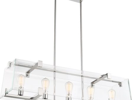 10 W Shelby 5-Light Pendant Polished Nickel For Cheap