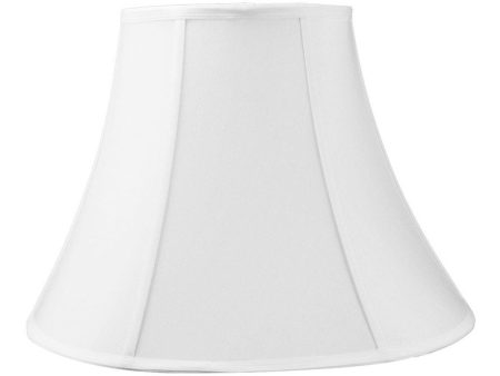 12 W x 9 H  SLIP UNO FITTER White Shantung Bell Lampshade For Discount