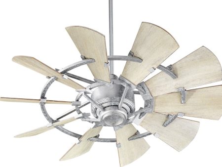 44 W Windmill Ceiling Fan Galvanized For Discount