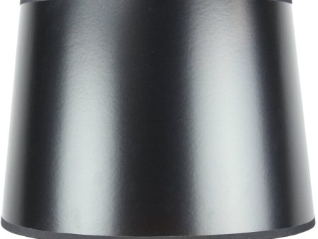 14 W x 10 H SLIP UNO FITTER Black Parchment Gold-Lined Drum Lampshade on Sale