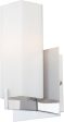 5 W Moderno 1-Light Sconce Chrome White Opal Glass Hot on Sale