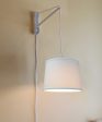 14 W MAST Plug-In Wall Mount Pendant 1 Light White Cord Arm White Shade Fashion