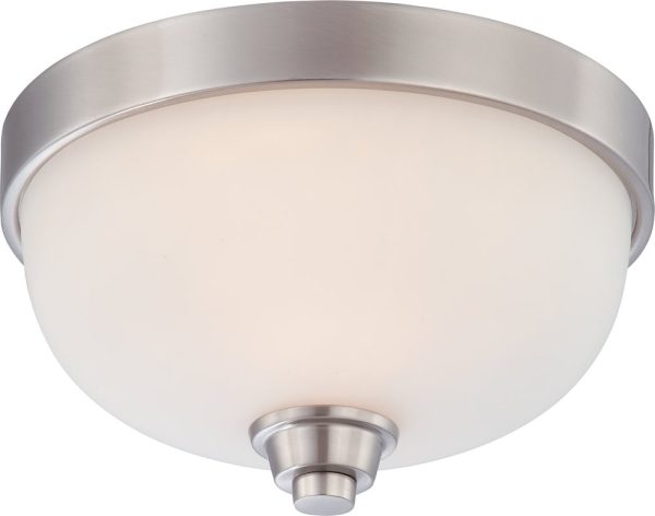 11 W Helium 1-Light Close-to-Ceiling Brushed Nickel For Cheap