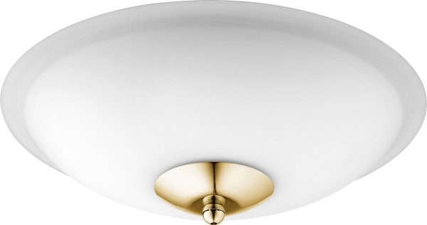 12 W 2-light LED Ceiling Fan Light Kit Aged Brass w  Satin Opal Online now