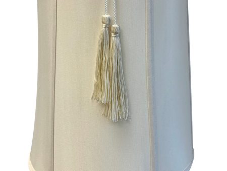 12 W x 12 H Drum Shantung Lamp Shade Tassel Eggshell Discount