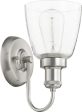 6 W 1-light Wall Mount Light Fixture Satin Nickel Hot on Sale