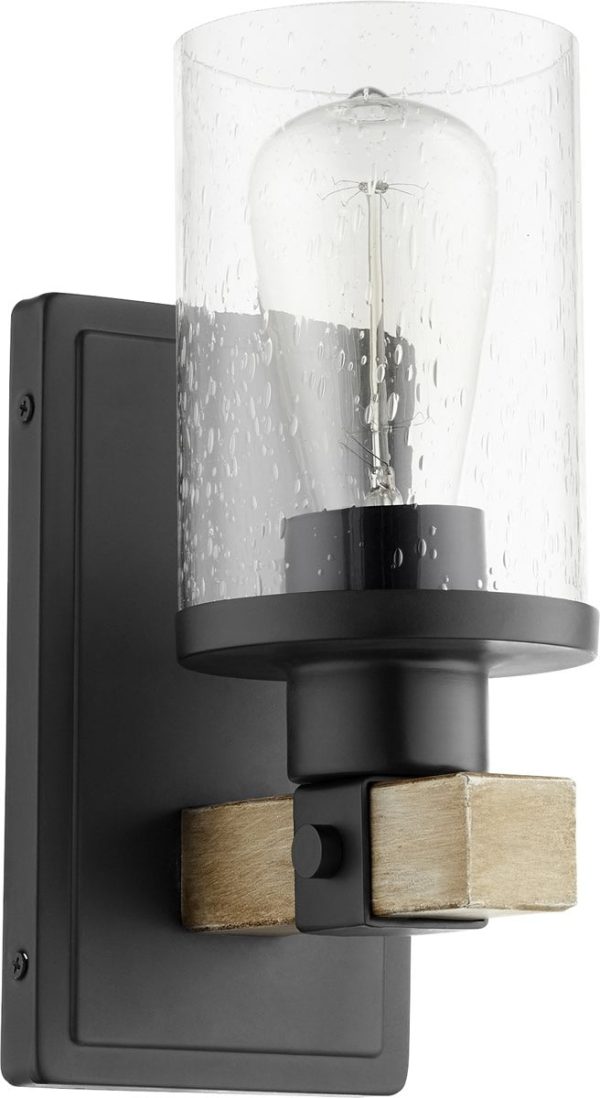 5 W Alpine 1-light Wall Mount Light Fixture Noir w  Driftwood finish Hot on Sale