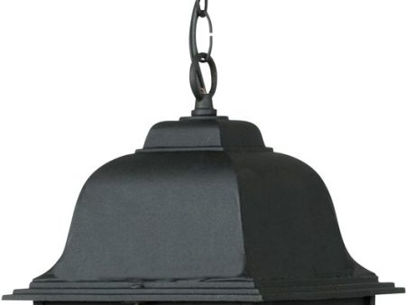 9 W Grid Cage 3-Light Outdoor Pendant Matte Black Hot on Sale