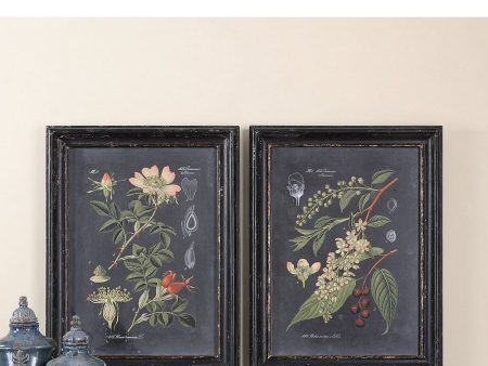 33 H x 25 W Midnight Botanicals Wall Art Set of 2 Online now