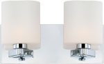 13 W Embro 2-Light Vanity Chrome Oval White Opal Glass Discount