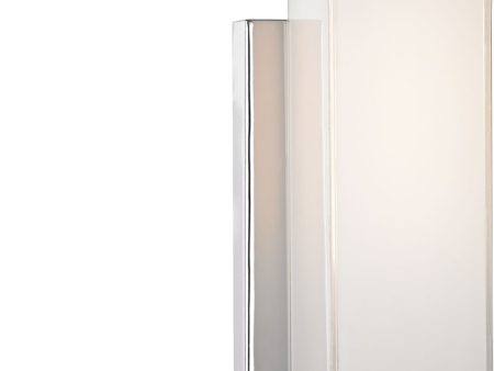 5 W Midtown 1-Light Wall Sconce Chrome Paint White Glass on Sale