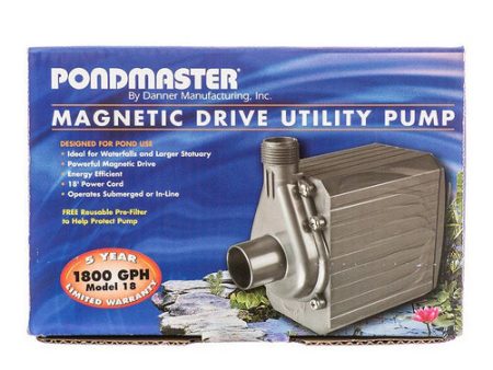 Pond-Mag Magnetic Drive Utility Pond Pump Model 18 (1800 GPH) by Pondmaster Online now