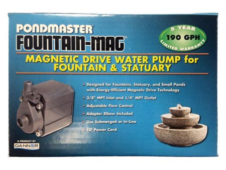 Pond-Mag Magnetic Drive Utility Pond Pump Model 1.9 (190 GPH) by Pondmaster Cheap