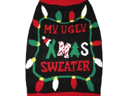 Black Ugly XMAS Dog Sweater Large by Fashion Pet Online Hot Sale