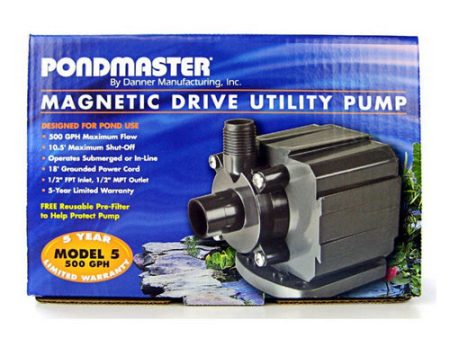 Pond-Mag Magnetic Drive Utility Pond Pump Model 5 (500 GPH) by Pondmaster For Discount