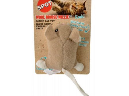 Wool Mouse Willie Catnip Toy - Assorted Colors 1 Count (3.5  Long) by Spot Cheap