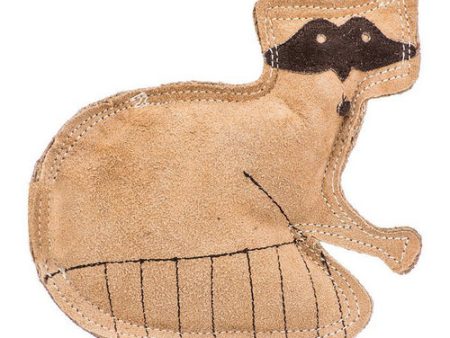 Dura-Fused Leather Raccoon Dog Toy 8  Long x 7  High by Spot Cheap