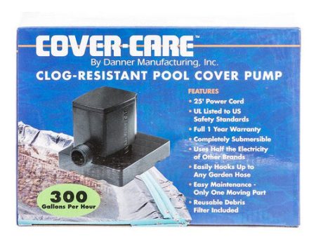 Cover-Care Clog -Resistant Pool Cover Pump 300 GPH with 25  Cord by Danner Sale