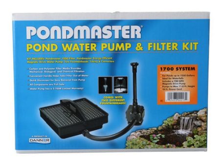 Garden Pond Filter System Kit Model 1700 - 700 GPH (Up to 1,400 Gallons) by Pondmaster Supply