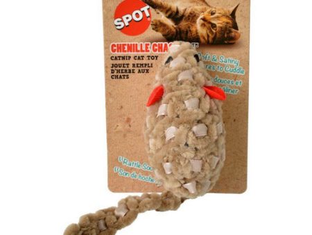 Chenille Chasers Mouse Catnip Toy - Assorted Colors 1 Count by Spot Online