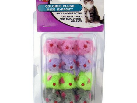 Colored Fur Mice Cat Toys 12 Pack by Spot Online Hot Sale