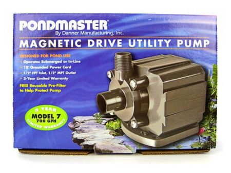 Pond-Mag Magnetic Drive Utility Pond Pump Model 7 (700 GPH) by Pondmaster Online now